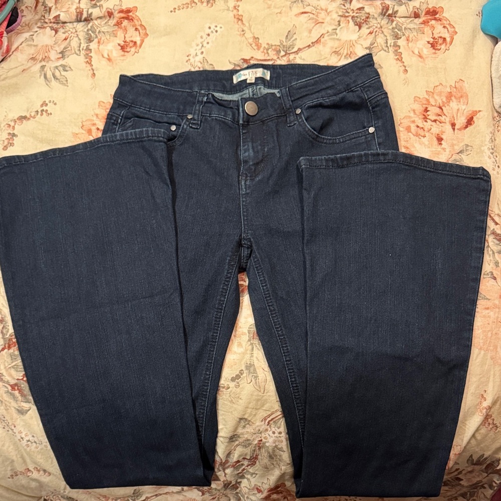Love, Fire Dark Blue Flare Jeans